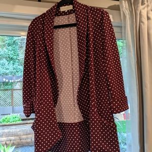 Frenchmauve Stitch Fix Knit Blazer dots